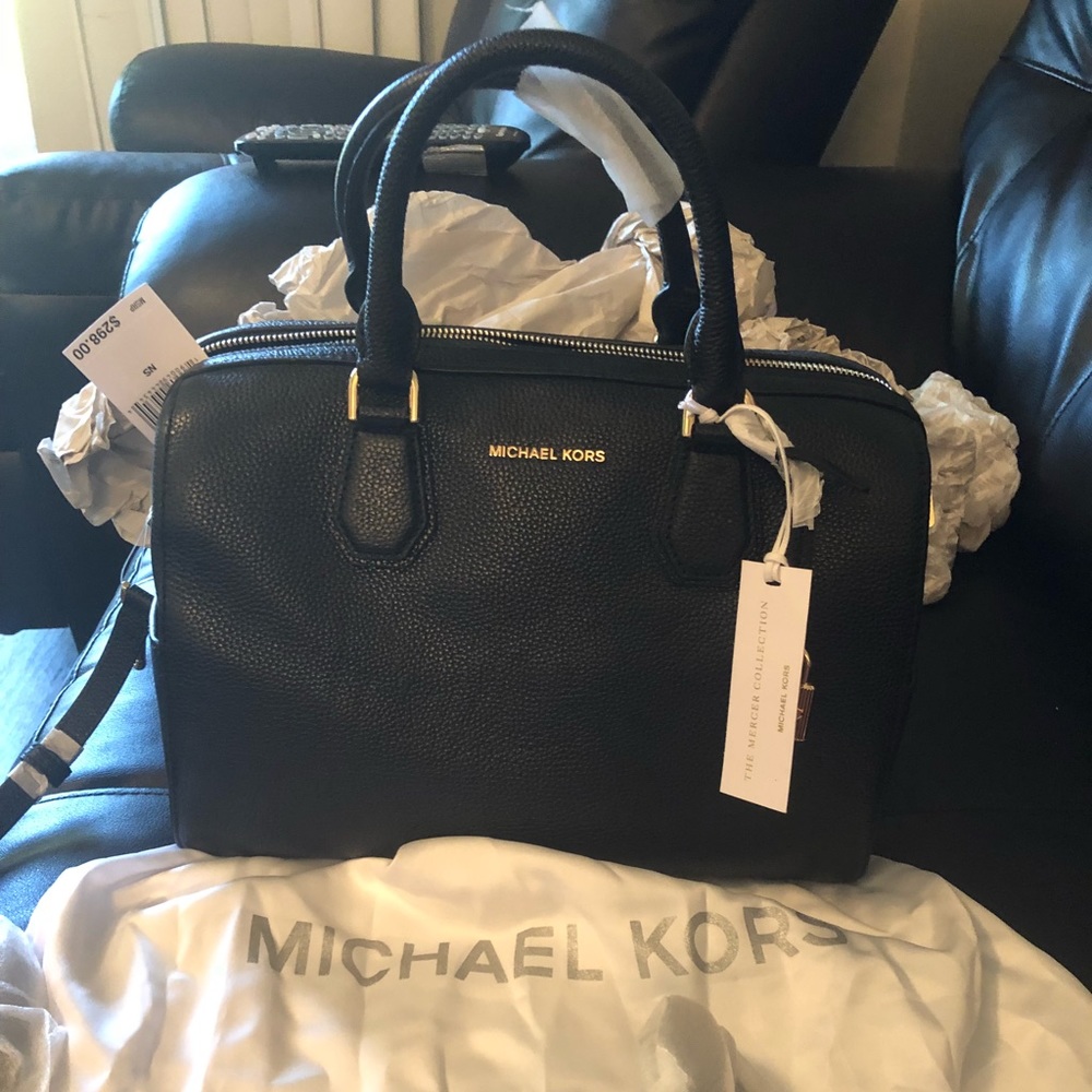 Michael Kors Black duffle- Mercer collection.